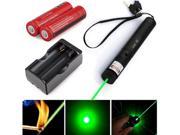 Military 532nm 5mw Green Laser Pointer Lazer Pen Beam 18650 battery Dual Charger