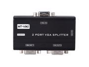 250Mhz 2 Port VGA Video Splitter Distributor 1 input to 2 Output support widescreen LCD Monitors MT 2502AS