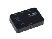 MT SW301SR 3x1 4K HDMI Switch Selector 3 input 1 output Switcher support 3D IR Remote Controller Selector black white
