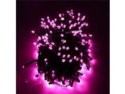 12M 100 LED Solar Powered String Fairy Lights Chirismas Festival Decoration Lights Pink