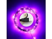 5M 50LEDs USB LED Copper Wire String Fairy Light Strip Lamp Xmas Party Waterproof Purple