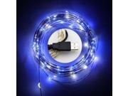 10M 100LEDs USB LED Copper Wire String Fairy Light Strip Lamp Xmas Party Waterproof Blue