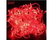 Hot Red 10M 100LED Christmas Fairy Party String Light Waterproof 220V