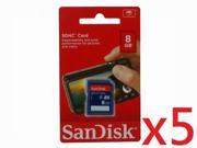 SanDisk 8GB 8G CLASS 4 SDHC SD Flash Memory Pack of 5