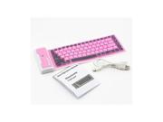 New Wireless Waterproof Roll Silicone Bluetooth Keyboard for iPad mini iPad 4 3 2 1 Pink