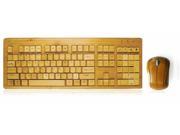HOT IMPECCA KBB600CW Hand Carved Designer Bamboo Wireless Keyboard and Mouse Combo