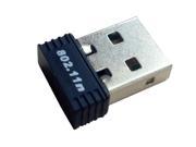 USB Wireless Adapter 2.0 802.11n g b 2.4GHZ 150Mbps Wifi WLAN nano mini