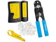New RJ45 Cable Crimper Tester RJ45 Connectors CAT5 Networking Network Tool Kit
