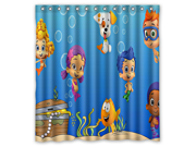 Eco friendly Waterproof Shower Curtain 66 W *72 H Bubble Guppies Romantic Bathroom Polyester Fabric Shower Curtain