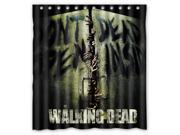 Eco friendly Waterproof Shower Curtain The Walking Dead Bathroom Polyester Fabric Shower Curtain 66 W *72 H