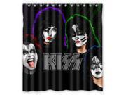 Waterproof Shower Curtain Kiss Band High Quality Bathroom Curtain With Hooks 60 W *72 H