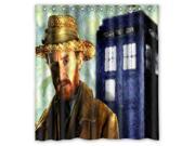 Home Decoration Bathroom Shower Curtain Doctor Who Waterproof Fabric Shower Curtain 60 W *72 H