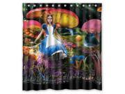 Alice in Wonderland Waterproof Shower Curtain High Quality Bathroom Curtain With Hooks 60 W *72 H