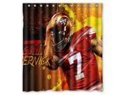 Fashion Design Colin Kaepernick Bathroom Waterproof Polyester Fabric Shower Curtain With Hooks 66 W *72 H
