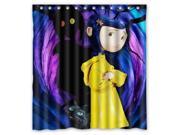 Waterproof Shower Curtain Coraline High Quality Bathroom Curtain With Hooks 66 W *72 H