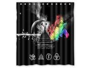 Home Decoration Bathroom Shower Curtain Led Zeppelin Waterproof Fabric Shower Curtain 60 W *72 H