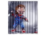 Fashion Design Chucky Doll Bathroom Waterproof Polyester Fabric Shower Curtain With Hooks 60 W *72 H