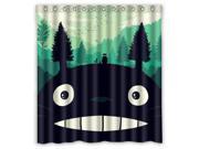 Eco friendly Waterproof Shower Curtain My Neighbor Totoro Romantic Bathroom Polyester Fabric Shower Curtain 66 W *72 H