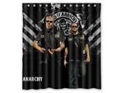 Fashion Design Sons of Anarchy Bathroom Waterproof Polyester Fabric Shower Curtain With Hooks 66 W *72 H
