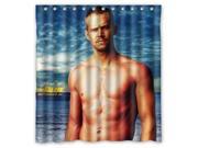 Personalized High Quality Paul Walker Waterproof Shower Curtain Bathroom Curtain With Hooks 66 W *72 H