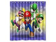Fashion Design Super Mario Bathroom Waterproof Polyester Fabric Shower Curtain With Hooks 66 W *72 H