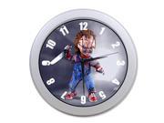 Chucky Doll Wall Clock Quality Quartz 10 Inch Round Easy to Install Home Office School Clock