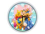 Winnie the Pooh Wall Clock Quality Quartz 12 Inch Round Easy to Install Home Office School Clock