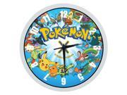 12 Silent Wall Clock with Special Pokemon Pocket Monster Pikachu Design Modern Style Good for Living Room Kitchen Bedroom