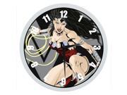 10 Silent Wall Clock with Special Wonder Woman Design Modern Style Good for Living Room Kitchen Bedroom