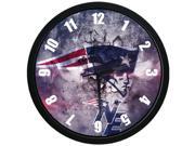 12 Silent Wall Clock with Special New England Patriots Design Modern Style Good for Living Room Kitchen Bedroom