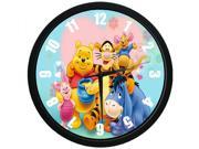 Winnie the Pooh Wall Clock Quality Quartz 12 Inch Round Easy to Install Home Office School Clock
