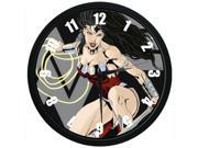 Decorative Wall Clock Wonder Woman Round 12 Inch – Silent Quartz Movement