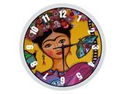 Modern Mute DIY Frida Kahlo Artwork 10 Inch Wall Clock Home Office Decor Gift