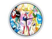 Decorative Wall Clock Sailor Moon Round 12 Inch – Silent Quartz Movement