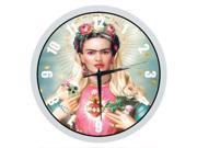 10 inch Elegant Decorative Arabic Numbers Round Silent Quartz Frida Kahlo Artwork Wall clock