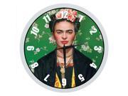 Frida Kahlo Artwork Wall Clock Quality Quartz 10 Inch Round Easy to Install Home Office School Clock