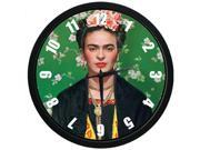 Frida Kahlo Artwork Wall Clock Quality Quartz 12 Inch Round Easy to Install Home Office School Clock