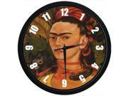 10 Inch Non Ticking Silent Wall Clock with Frida Kahlo Artwork Design for Living Room Large Kitchen Wall Clock