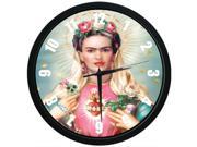 Large Indoor Outdoor Decorative Wall Clock Frida Kahlo Artwork 12 Inch Wall Clock