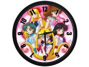 Sailor Moon Wall Clock Indoor Outdoor Modern Quartz Design Decorative 10 Inch