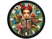 Frida Kahlo Artwork Wall Clock Indoor Outdoor Modern Quartz Design Decorative 12 Inch