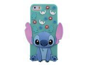 NEK Tech Cute Cartoon 3D Lovely Soft Silicone Case Cover Shell Protector for Iphone 6 4.7 Stitch Green