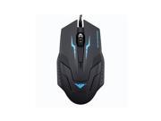RAJFOO I5 1600DPI High Precision Programmable Ergonomic USB Wired Scroll Optical LED Gaming Mouse Black
