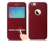 Baseus 4.7 Smart Back Folio Stand Case with Window View Function for iPhone 6 Red