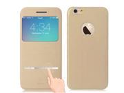 Baseus 5.5 Smart Back Folio Stand Case with Window View Function for iPhone 6 Plus Khaki