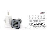 USAMS Compact High Output Dual USB Car Charger 3.1A Output Ideal for Charging iPad iPad 2 Galaxy iPhone HTC Droid GPS and Other Tablets Smart Phones a