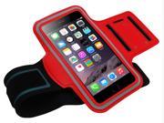 NEK Electronic 5.5 Sport Running Armband with Premium Flexible Case Cover for iPhone 6 Plus Red