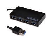 NEK Tech USB 3.0 Hub Super Speed USB 3 Hub 4 Ports Ultra Thin Design for Computer Laptop Black