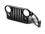 NEK Tech Grill Key Chain for Jeep Owners Laser Cut 304 Stainless Steel Will Never Rust Bend or Brake BLACK
