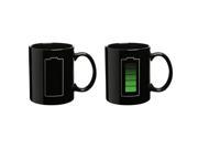 NEK Tech Battery Color Changing Thermometer Heat Kruzhkus Mug Sensitive Porcelain Tea Coffee Magic Cup